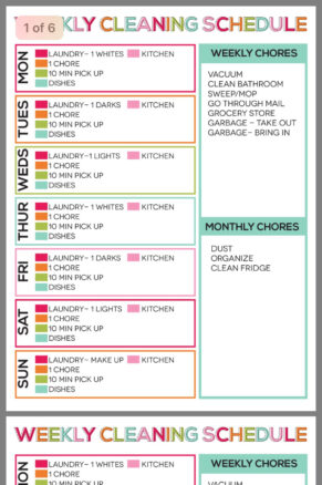 Free Blank Takeaway Cleaning Schedule Template Doc Example