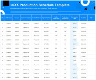 Free Blank Tv Show Production Schedule Template