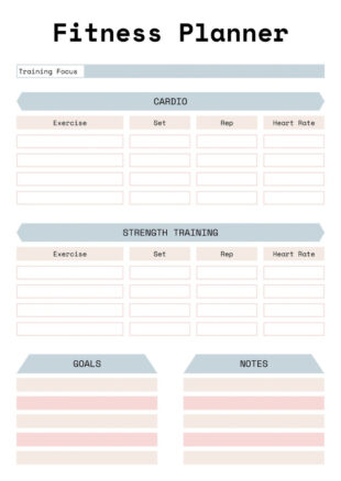 Free Editable 5 Day Workout Schedule Template Word Example