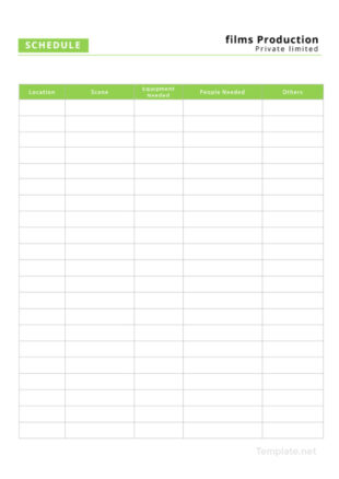 Free Editable Documentary Film Production Schedule Template Doc