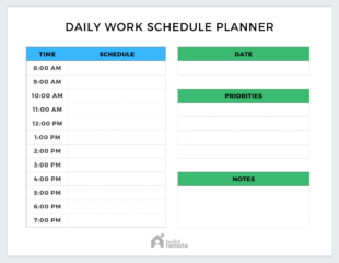 Free Editable Employee Daily Work Schedule Template  Sample