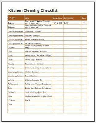 Free Editable Food Safety Cleaning Schedule Template Doc Example