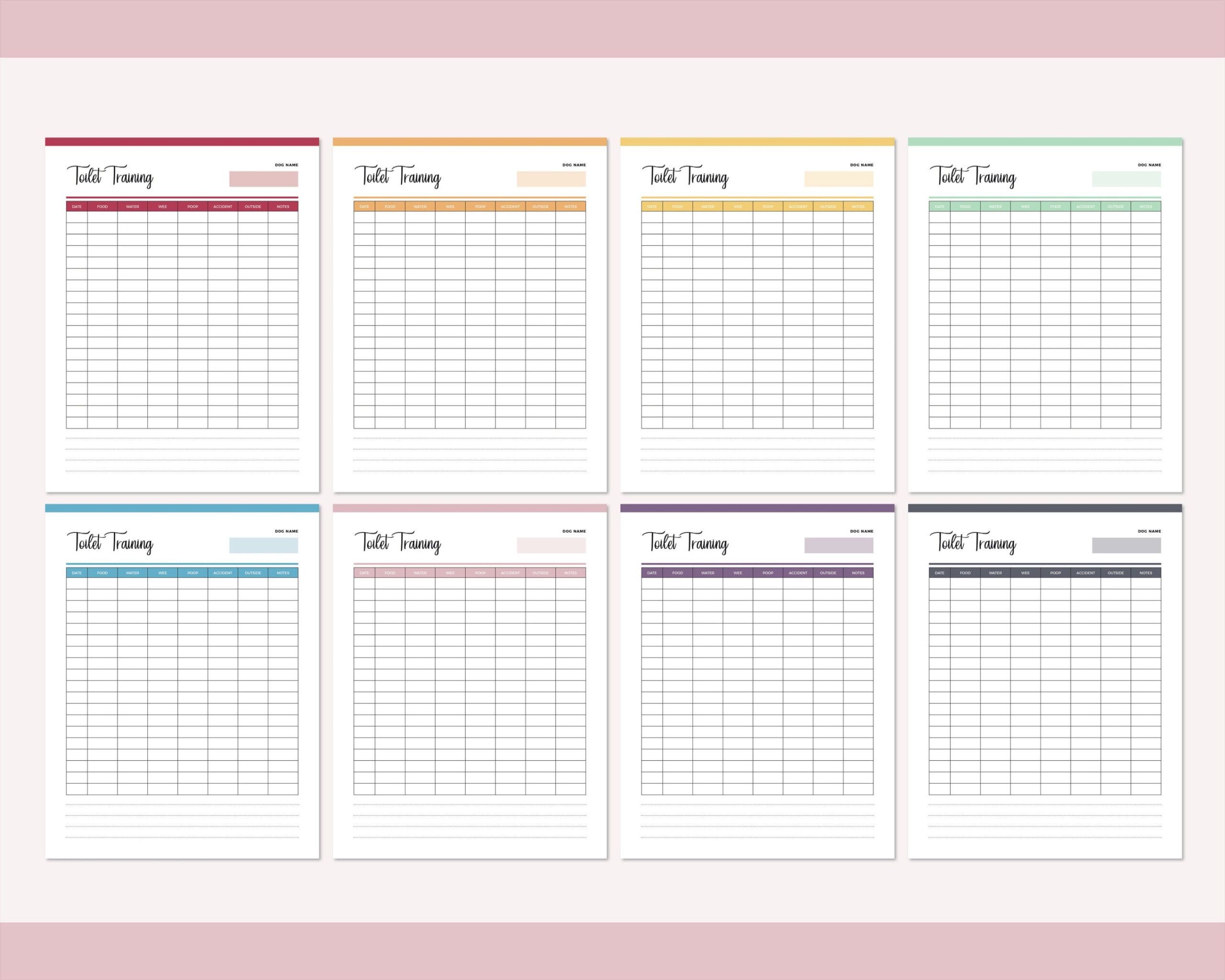 Free Editable Puppy Potty Training Schedule Template Word Sample