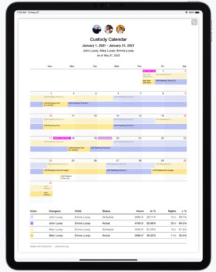 Free Printable Child Custody Holiday Schedule Template Pdf Sample