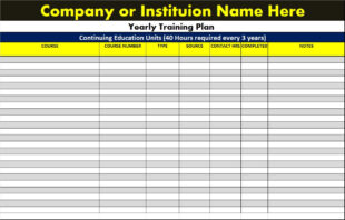 Free Printable Customer Service Training Schedule Template