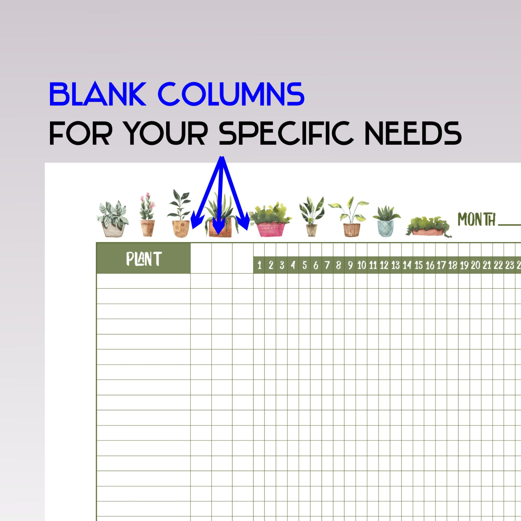 Free Printable Garden Watering Schedule Template