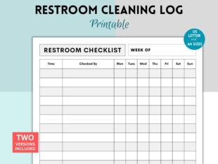 Free Printable Restroom Cleaning Schedule Template Pdf Sample