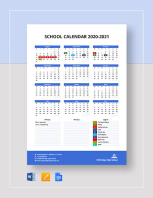 Free Printable Year Round School Schedule Template Excel Example