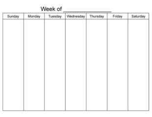 Free Sample 7 Day Weekly Schedule Template Excel