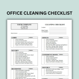 Free Sample Daily Office Cleaning Schedule Template Pdf Example