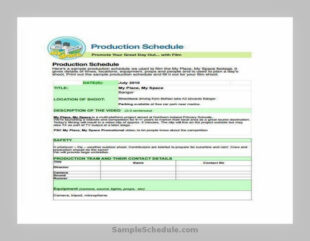 Free Sample Documentary Film Production Schedule Template Doc