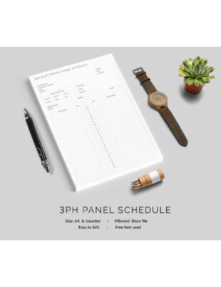 Printable 3 Phase Electrical Panel Schedule Template Doc