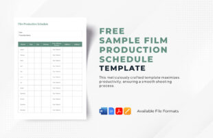 Printable Documentary Film Production Schedule Template