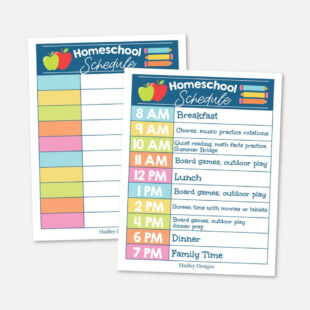 Printable Homeschool Daily Schedule Template  Sample