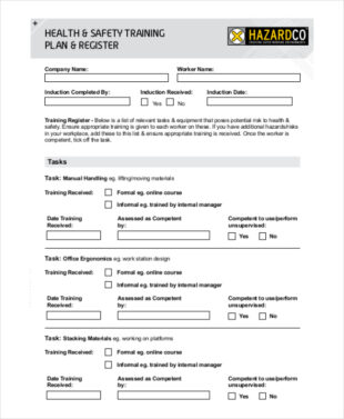 Printable Monthly Safety Training Schedule Template Pdf Example