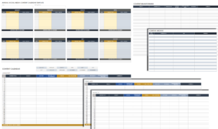 Printable Social Media Content Schedule Template  Example