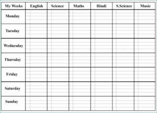 Printable University Class Schedule Template Pdf Example