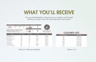 Sample Restroom Cleaning Schedule Template  Sample